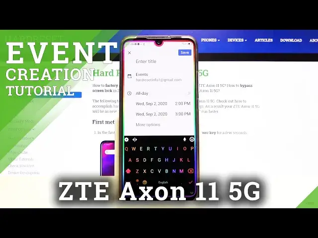 Video thumbnail for How to Add Event to Calendar in ZTE Axon 11 5G – Schedule Events