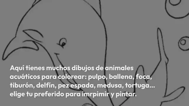 Video thumbnail for Animales acuáticos para colorear