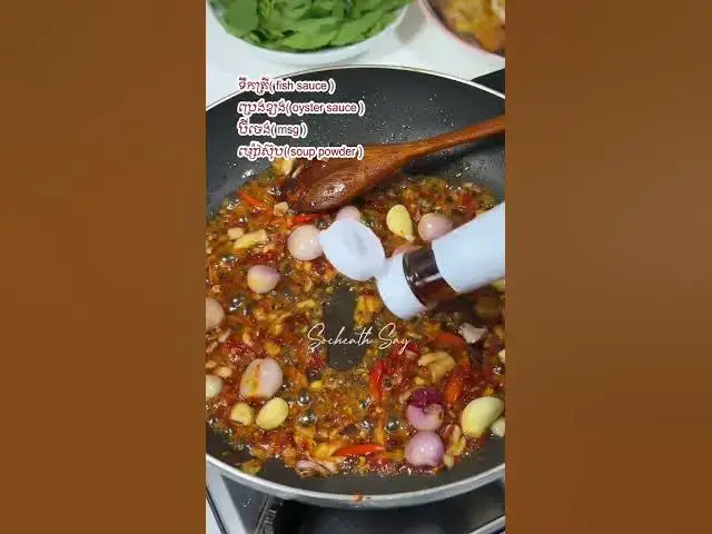 Video thumbnail for Quick and Easy Cambodian Recipes | ត្រីបំពងឆាម្រះព្រៅ