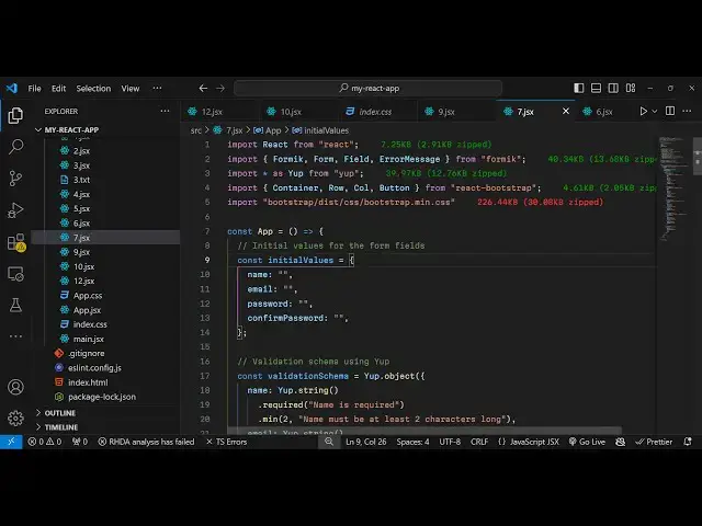 Video thumbnail for Build a React.js HTML Form Validation Using Formik and Yup to Show Error Messages on Form Submit