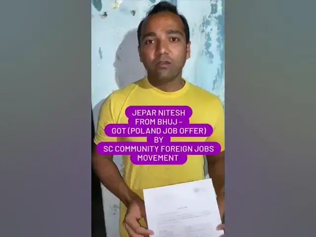 'Video thumbnail for Get your Poland Job Offer within 15 to 20 days #akshaypatel  #ForeignJobs #Movement #polandworkvisa'