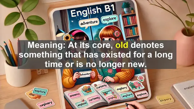 Video thumbnail for 2500 Must Know CEFR B1 Vocabulary - The Many Meanings of 'Old': More Than Just Age