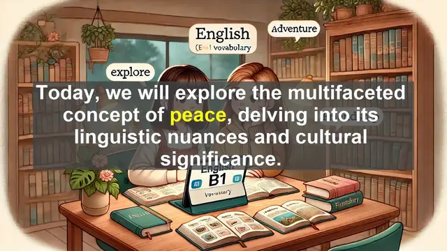 Video thumbnail for 2500 Must Know CEFR B1 Vocabulary - Understanding Peace: More Than Just the Absence of Conflict