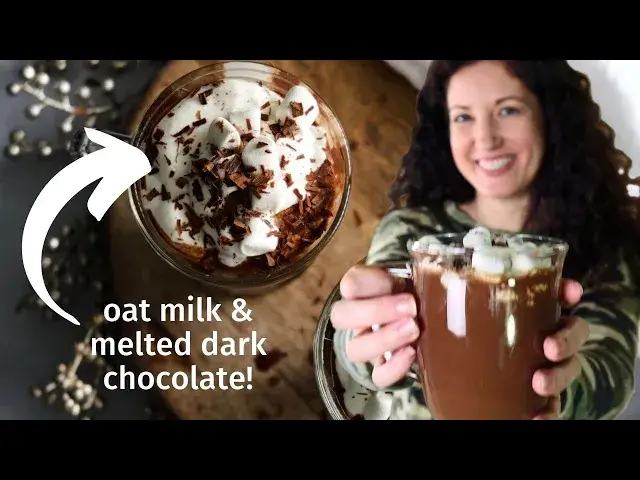Video thumbnail for Vegan Hot Chocolate Recipe with Oat Milk (Easy, Rich, & Creamy!)