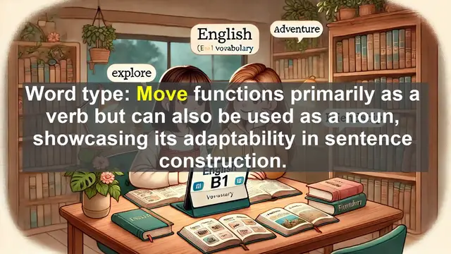 Video thumbnail for 2500 Must Know CEFR B1 Vocabulary - The Versatile Word 'Move': Mastering Its Many Meanings