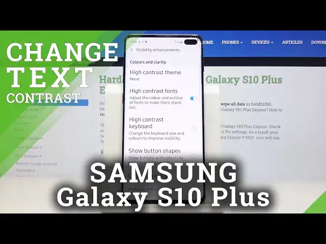 'Video thumbnail for How to Activate High Contrast Text in SAMSUNG Galaxy S10 Plus – Change Text Brightness'