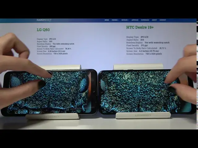 Video thumbnail for LG Q60 vs HTC Desire 19+ | Display Comparison