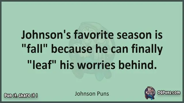 Video thumbnail for Johnson - Jokes, Puns, Wordplays, and Laughter