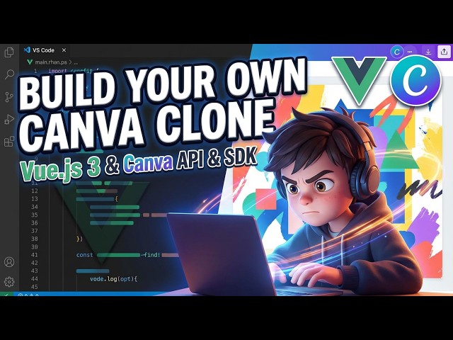 Video thumbnail for Build a Vue.js 3 Canva API & SDK Project to Build Canva Clone Image & PDF Editor in Browser