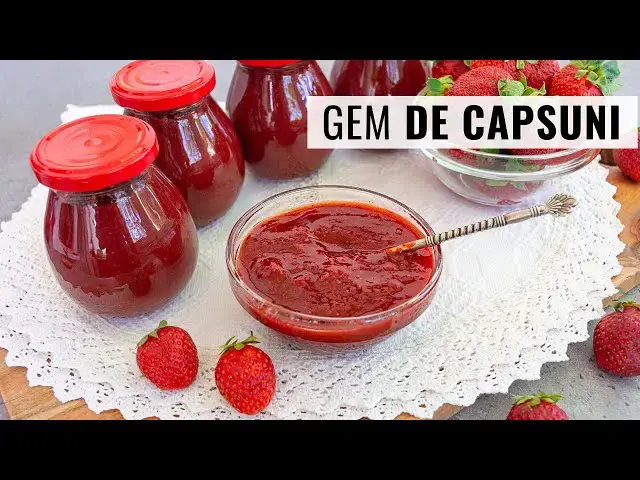Video thumbnail for Gem de căpșuni cu puțin zahăr - rețeta simplă, fără conservant. Se păstrează perfect 2-3 ani.