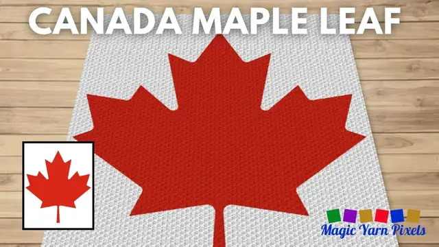 Video thumbnail for FREE GRAPH Canada Maple Leaf C2C & Tapestry Crochet Pattern | Magic Yarn Pixels