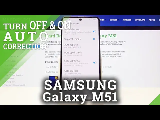 'Video thumbnail for How to Enter Text Correction Options in SAMSUNG Galaxy M51 – Text Correction Settings'