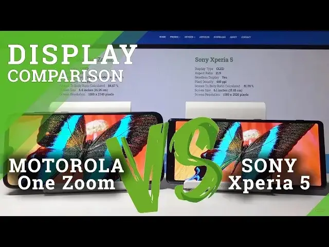 'Video thumbnail for Display Comparison MOTOROLA One Zoom vs SONY Xperia 5 - Screen Quality Test'