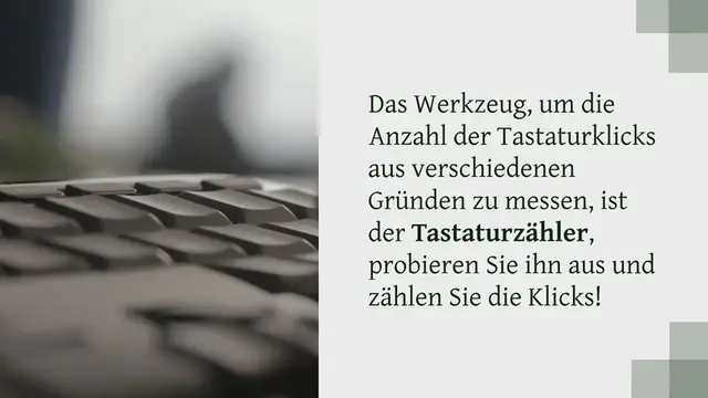 Video thumbnail for Tastaturzähler | Zählen Sie Ihre Tasten online