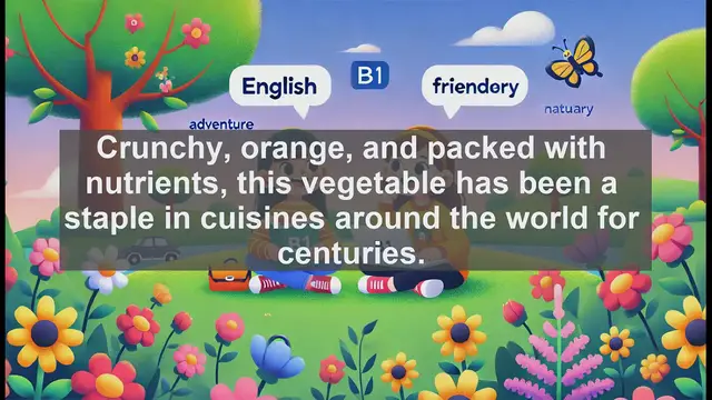 Video thumbnail for 2500 Must Know CEFR B1 Vocabulary - Carrot: More Than Just a Vegetable - A Word's Journey