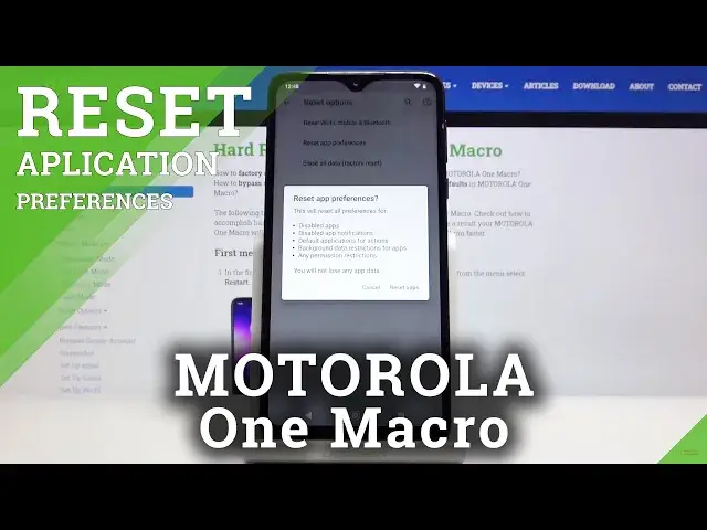 'Video thumbnail for How to Reset App Preferences in MOTOROLA One Macro – Restore Default App Settings'