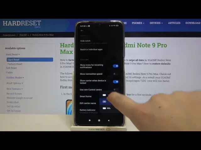 'Video thumbnail for XIAOMI Redmi Note 9 Pro Max – Check Current Battery Level & Allow Battery Percentage'