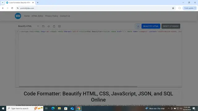 'Video thumbnail for Code Formatter: Beautify HTML, CSS, JavaScript, JS'
