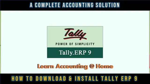 Video thumbnail for How To Download and Install Tally ERP 9 Tutorial - Lesson 1