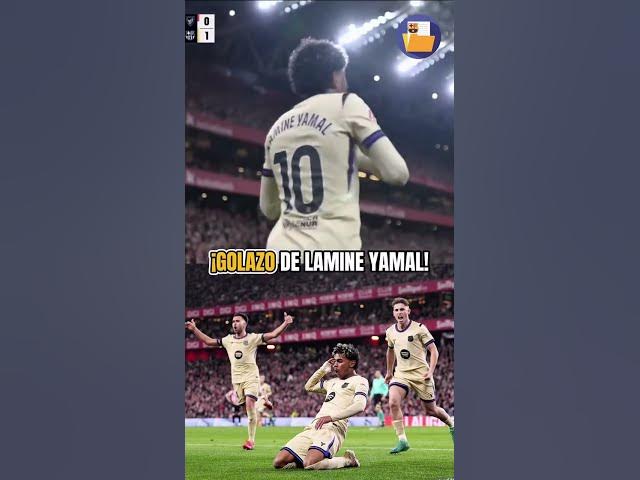 Video thumbnail for GOLAZO de Lamine Yamal para darle la victoria al Barça en San Mamés 🔥