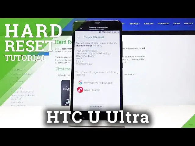 Video thumbnail for How to Factory Reset HTC U Ultra - Delete Data