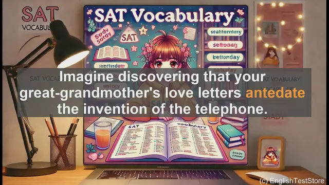 Video thumbnail for 5000 Must Know SAT Vocabulary - Antedate: Boost Your SAT Score with This Time-Traveling Word