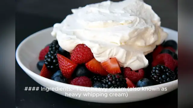 'Video thumbnail for whipping cream recipe'