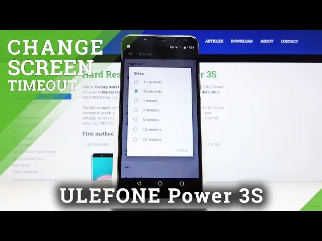 'Video thumbnail for How to Change Screen Timeout in ULEFONE Power 3S – Blackout Time'