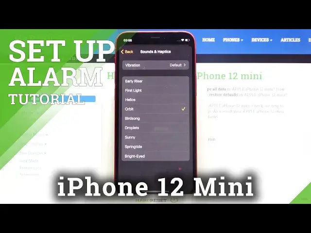 'Video thumbnail for How to Set Alarm Clock on iPhone 12 Mini – Find Clock / Alarm Settings'