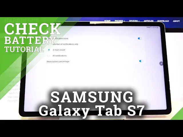 'Video thumbnail for How to Show Battery Percentage in SAMSUNG Galaxy Tab S7 – Show Battery Level'