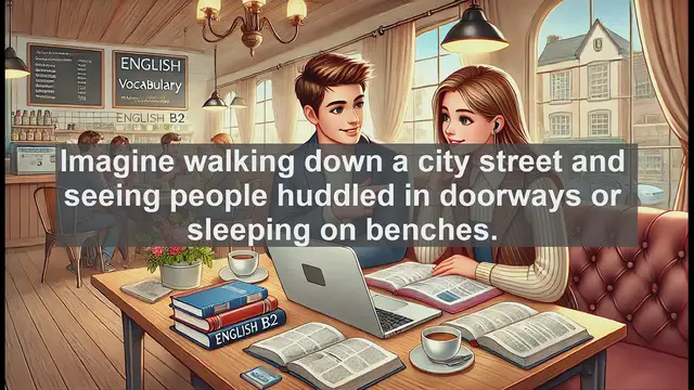 Video thumbnail for 1500 Must Know CEFR B2 Vocabulary - Understanding 'Homeless': Meaning, Usage, and Social Impact