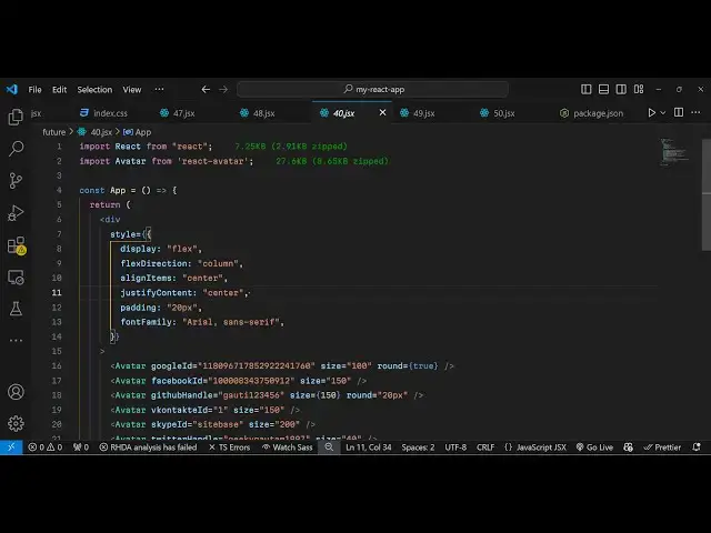Video thumbnail for Build a React.js react-avatar Example to Show Avatar Icons of Google,FB & Twitter & Github in JSX