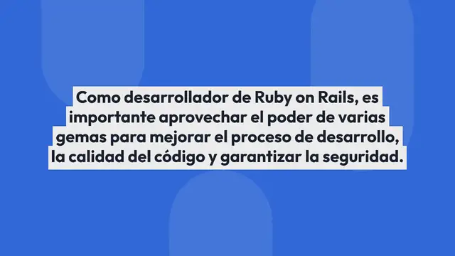 Video thumbnail for 10 Gemas Esenciales para Aplicaciones Ruby on Rails