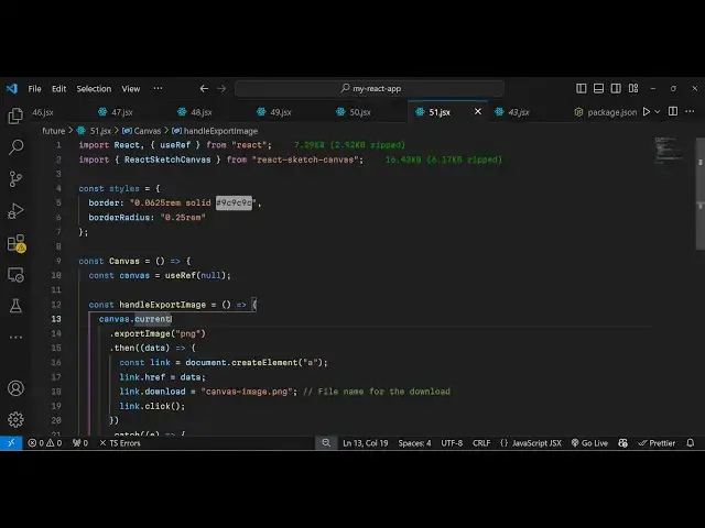 Video thumbnail for Build a React.js Project to Export Canvas to PNG or JPG Image Using react-sketch-canvas in JSX