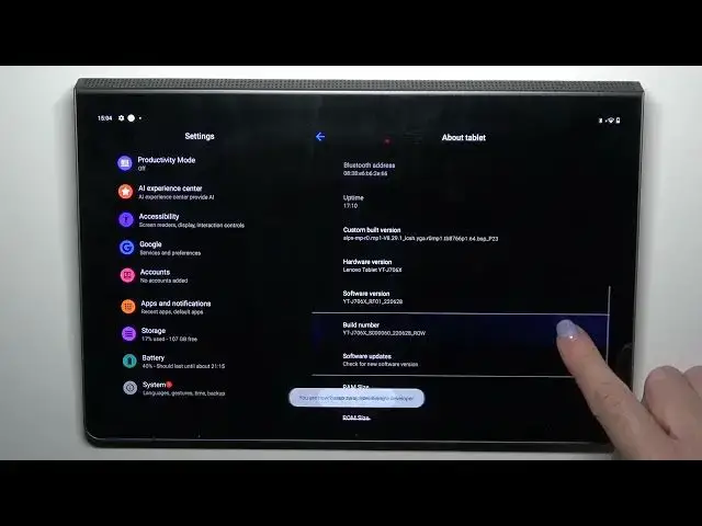 Video thumbnail for How to Reveal & Access Developer Options on a LENOVO Yoga Tab 11