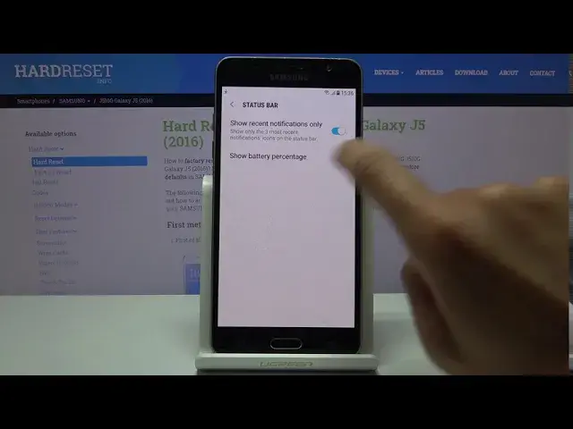 'Video thumbnail for How to Turn On Battery Percentage in SAMSUNG Galaxy J5 (2016)– Check Battery Level'