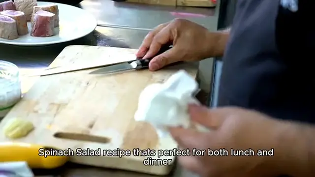 'Video thumbnail for Spinach salad recipe'