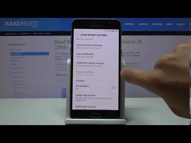 'Video thumbnail for How to Clear Credentials in SAMSUNG Galaxy J5 (2016) – Remove All Certificates'