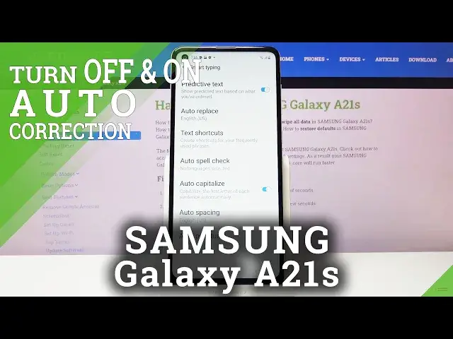 'Video thumbnail for How to Enable Autocorrection in SAMSUNG Galaxy A21s – Turn On / Off Autocorrection'