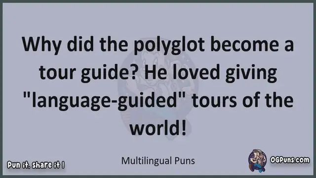 Video thumbnail for Multilingual - Jokes, Puns, Wordplays, and Laughter