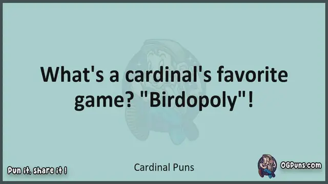 Video thumbnail for Cardinal - Jokes, Puns, Wordplays, and Laughter