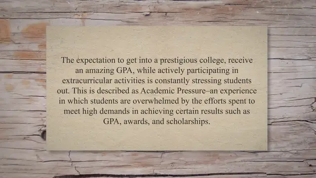 Video thumbnail for What Are The Causes Of Academic Pressure?