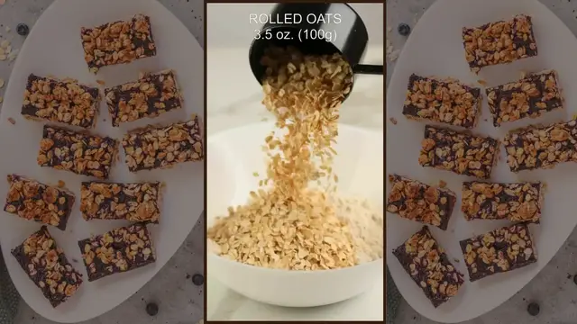 Video thumbnail for Blueberry Oat Breakfast Bars