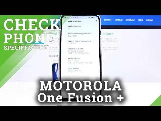'Video thumbnail for How to Find Phone Specification in MOTOROLA One Fusion+'