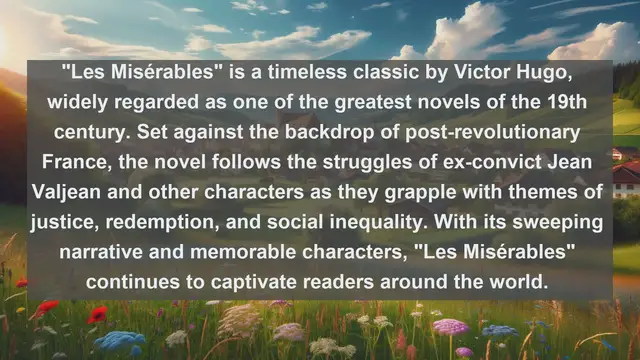 Video thumbnail for Explore the Rich Tapestry of French Literature: Top 10 Must-Read Books from the Land of Romance and Revolution