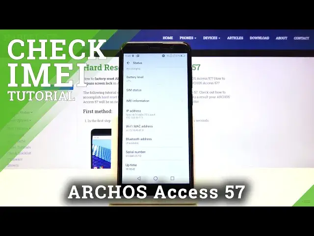 'Video thumbnail for How to Check IMEI in ARCHOS Access 57 – Find Serial Number and IMEI'