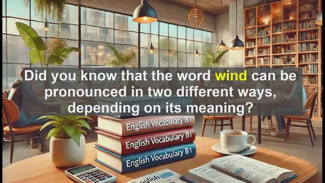 Video thumbnail for 2500 Must Know CEFR B1 Vocabulary - Wind: Two Pronunciations, Multiple Meanings