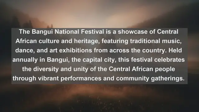 Video thumbnail for Celebrating Central African Culture: Top 10 Famous Festivals in the Central African Republic