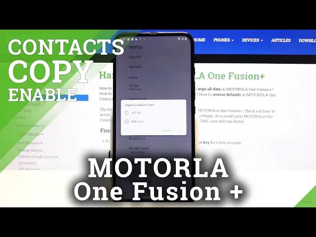 'Video thumbnail for How to Copy Contacts in Motorola One Fusion+ - Transfer Numbers'