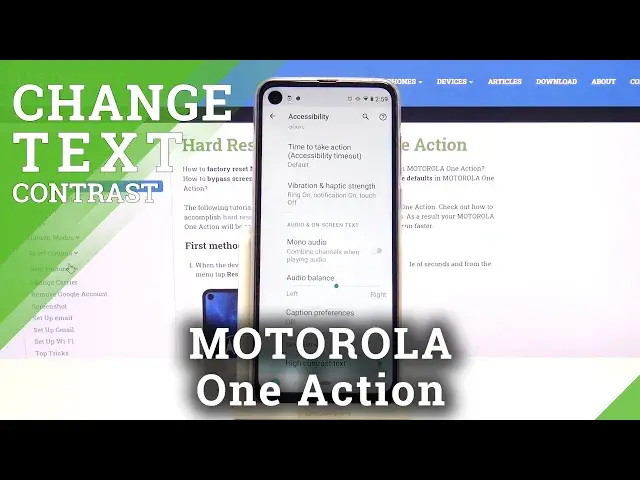 'Video thumbnail for MOTOROLA One Action High Contrast Text Option'